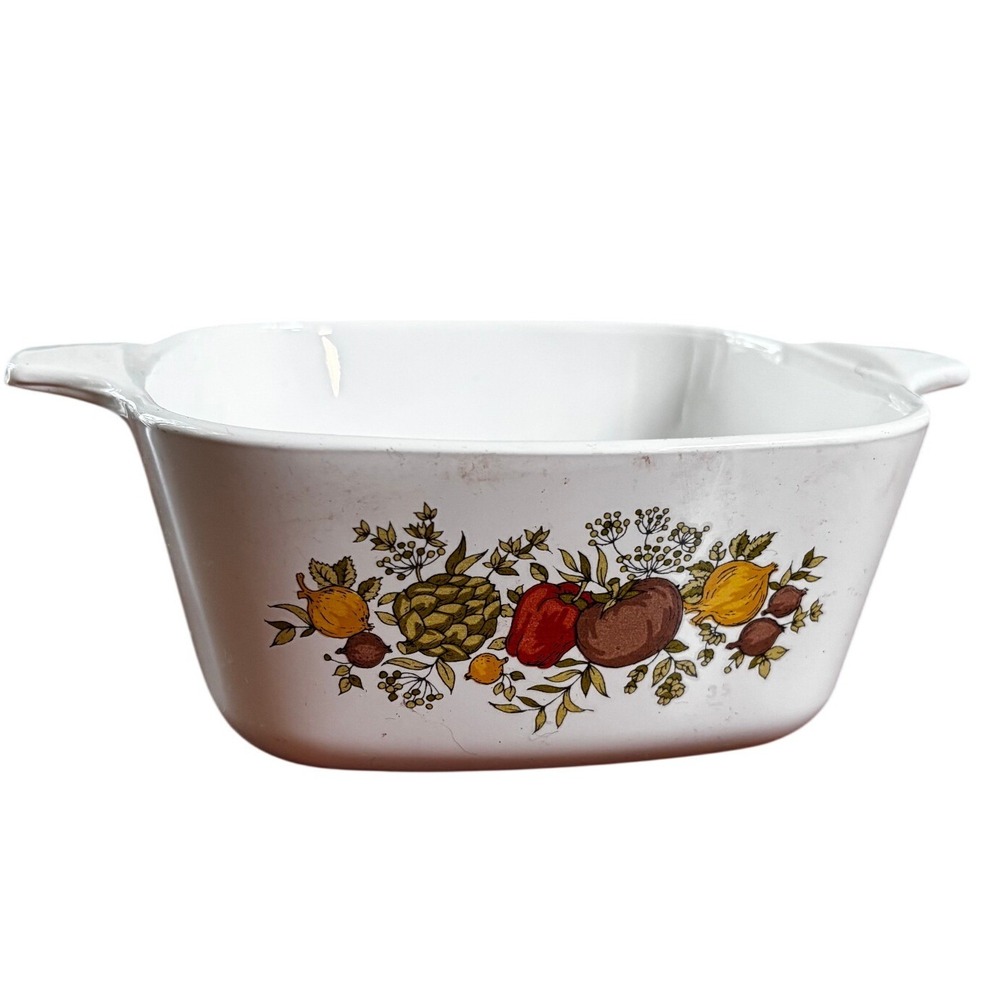 Corning Ware Spice O Life Casserole Dish  2 3/4 Cup White P-43-B 70s Vintage